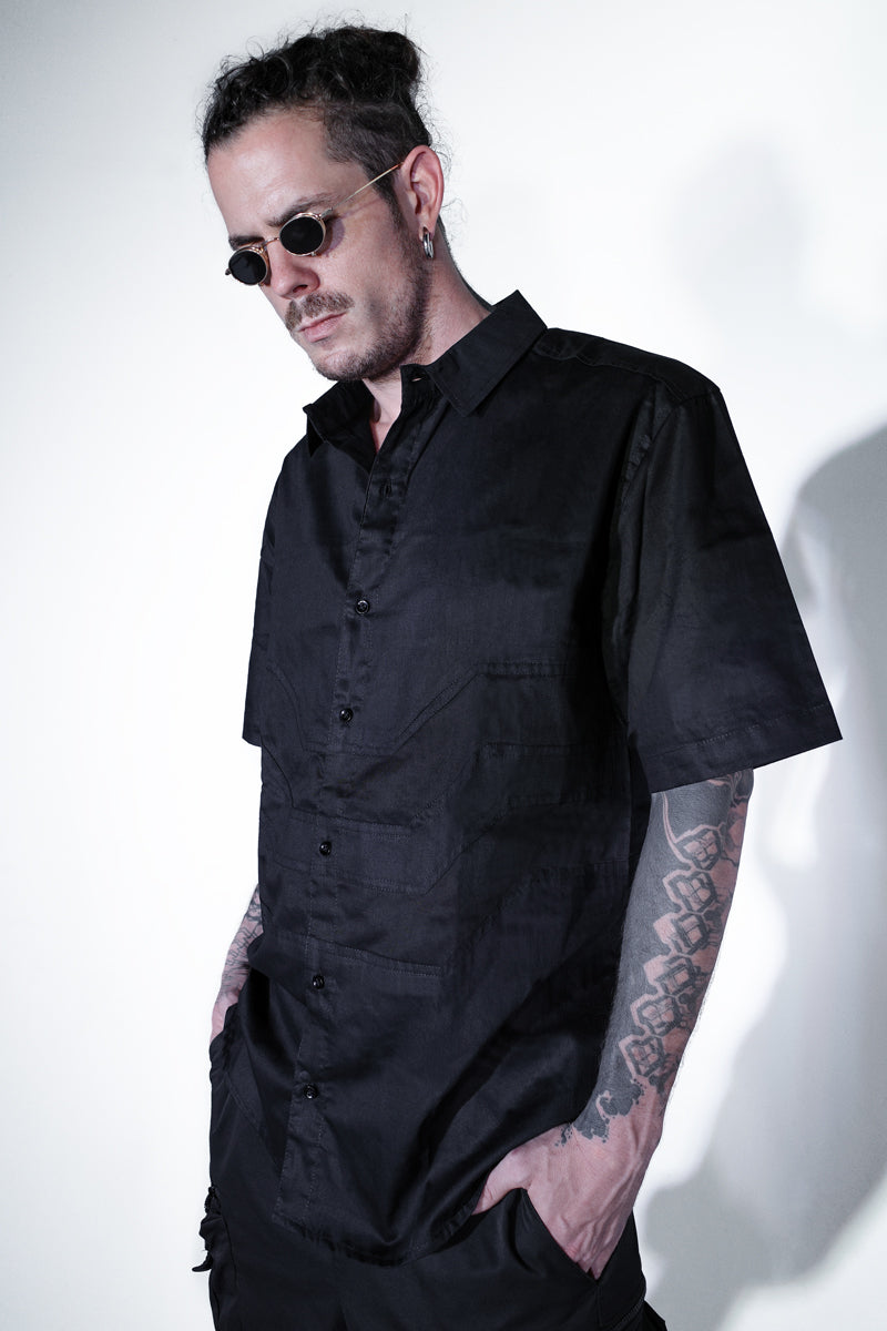 Tarcisio Black Circle Button Up Shirt main image 1